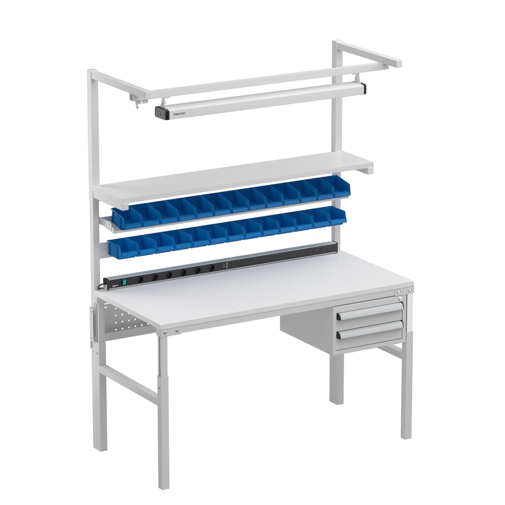 Productafbeelding nr. 4: Ophangrail voor werktafel met legplank, breedte 1.800 mm