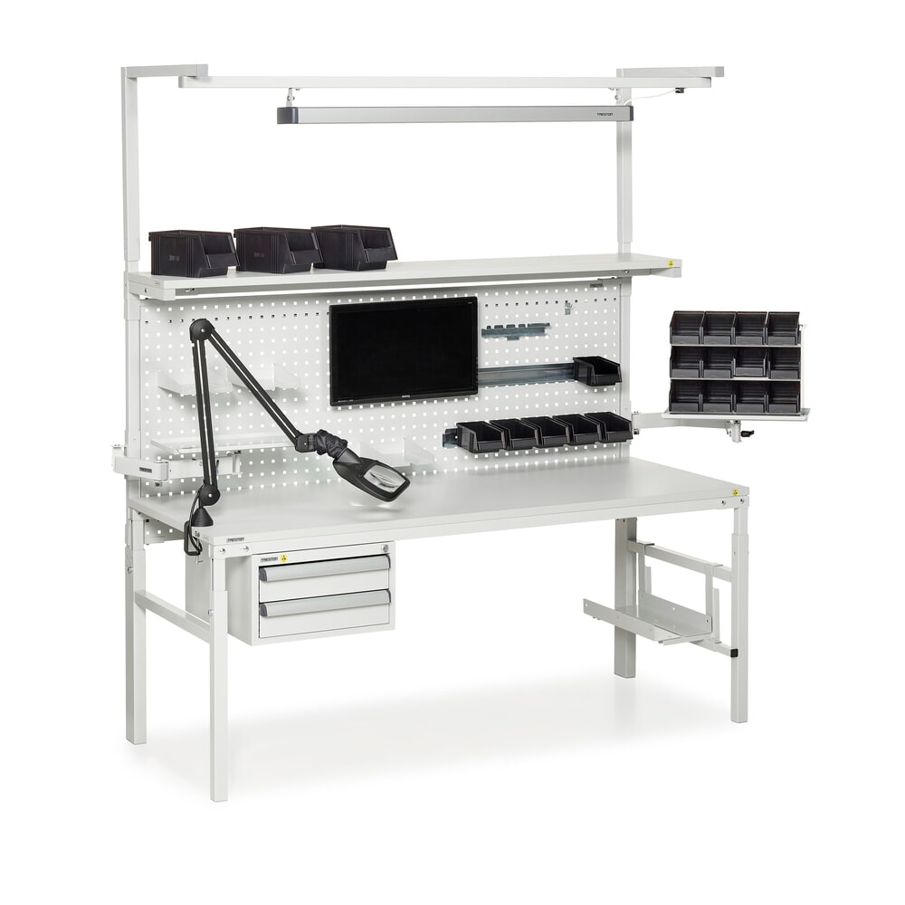 Productafbeelding nr. 5: Werktafel TRESTON TPH met legplank, ESD, handmatig in hoogte verstelbaar, bxd 1.200 x 700 mm