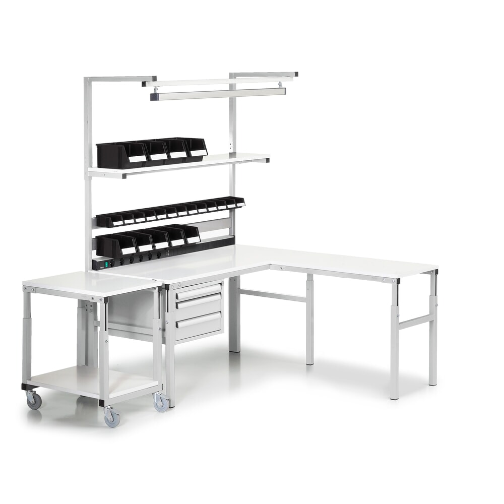 Productafbeelding nr. 6: Werktafel TRESTON TPH met legplank, ESD, handmatig in hoogte verstelbaar, bxd 1.200 x 700 mm