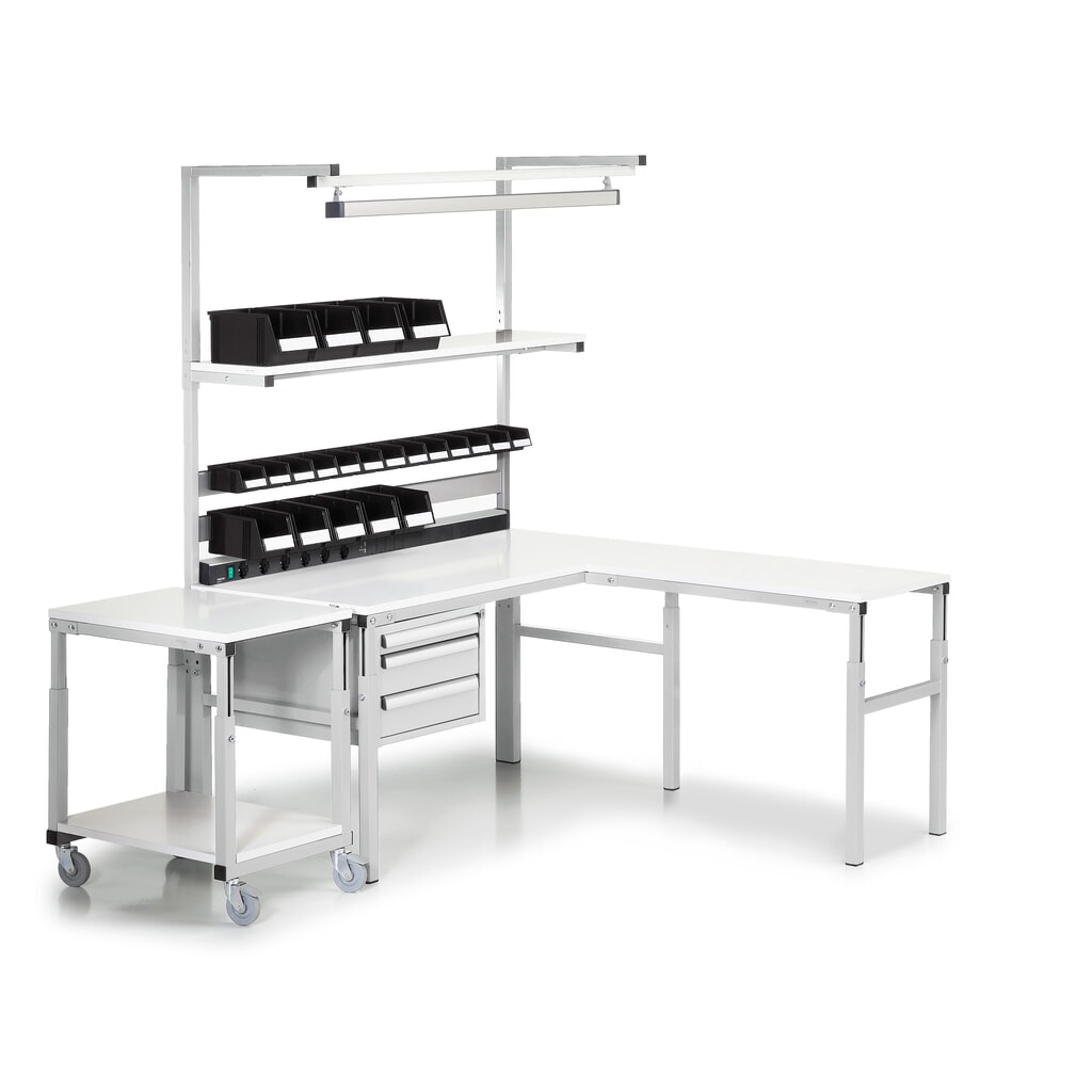 Werktafel TRESTON TPH met legplank, ESD, handmatig in hoogte verstelbaar, bxd 1.200 x 700 mm Productafbeelding nr. 6: Werktafel TRESTON TPH met legplank, ESD, handmatig in hoogte verstelbaar, bxd 1.200 x 700 mm
