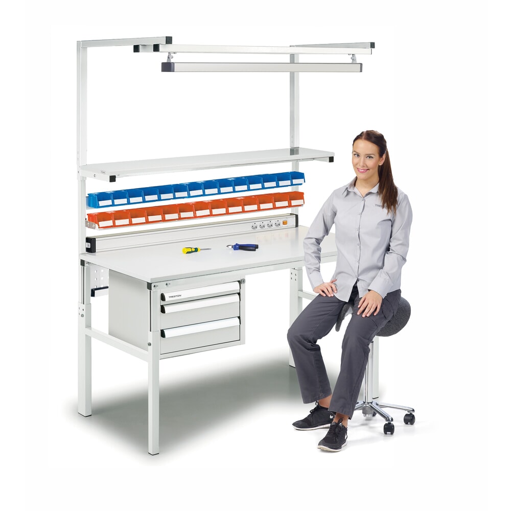Productafbeelding nr. 5: Werktafel TRESTON met legplank, in hoogte verstelbaar, draagvermogen 300 kg, bxd 1.500 x 700 mm