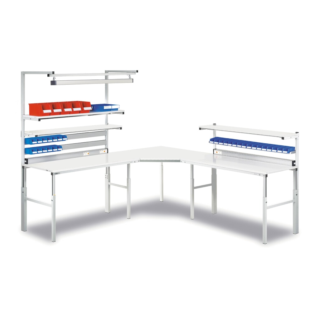 Productafbeelding nr. 5: Ophangrail voor werktafel met legplank, breedte 1.800 mm