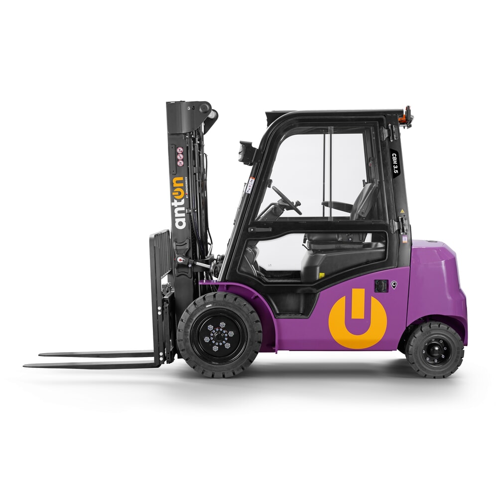 Productafbeelding nr. 4: AntOn by Jungheinrich elektrische heftruck CBH 3.5 met drievoudige telescoop hefmast, hefhoogte 4.800 mm, draagvermogen 3.500 kg, weerbeschermingscabine Comfort, inclusief externe lader 80 V, 60 A, CEE, 5-polig