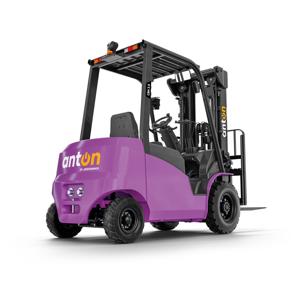 Productafbeelding nr. 3: AntOn by Jungheinrich elektrische heftruck CBH 3.5 met tweevoudige telescoopmast, hefhoogte 3.300 mm, draagvermogen 3.500 kg, inclusief externe lader 80 V, 60 A, CEE, 5-polig