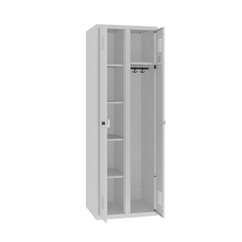 Steinbock® kleding-/waskast, 1 compartiment, draaigrendelslot, hxbxd 1.800 x 600 x 500 mm, lichtgrijs/lichtgrijs Product afbeelding: Steinbock® kleding-/waskast, 1 compartiment, draaigrendelslot, hxbxd 1.800 x 600 x 500 mm, lichtgrijs/lichtgrijs