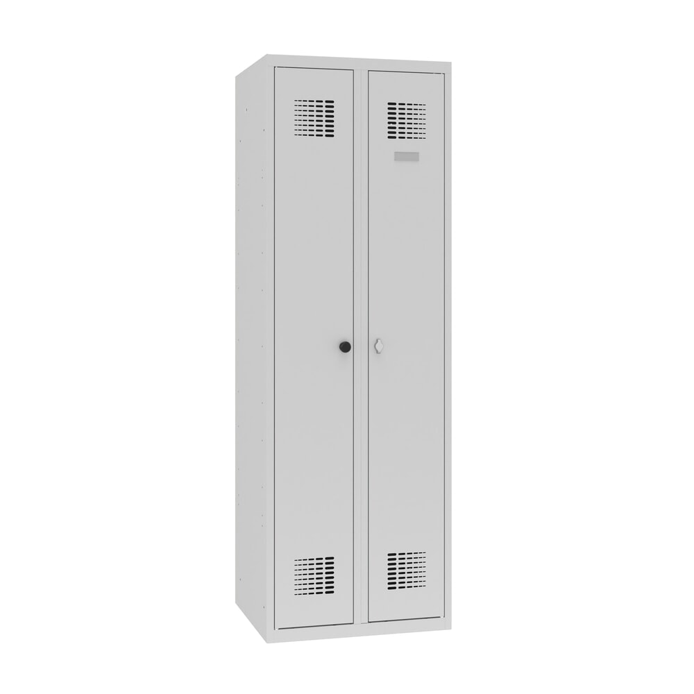 Productafbeelding nr. 5: Steinbock® dubbele locker, 1 compartiment, draaigrendelslot, hxbxd 1.800 x 600 x 500 mm, lichtgrijs/lichtgrijs