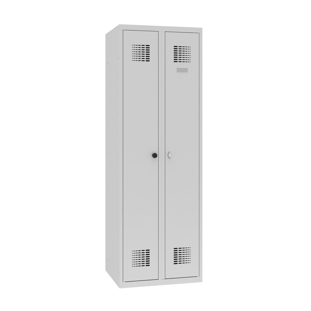 Productafbeelding nr. 5: Steinbock® dubbele locker, 1 compartiment, draaigrendelslot, hxbxd 1.800 x 600 x 500 mm, lichtgrijs/lichtgrijs
