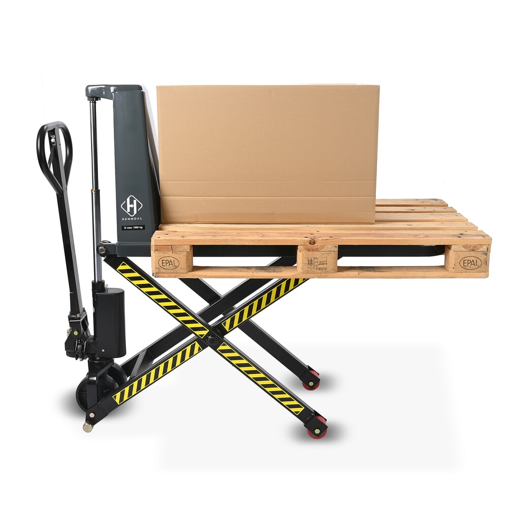 Productafbeelding nr. 11: Schaarhefwagen HEMMDAL PTM 1.0 Scissor, draagvermogen 1.000 kg, vorklengte 1.150 mm, polyurethaan, enkelvoudig wiel