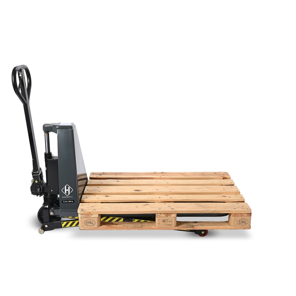Productafbeelding nr. 12: Schaarhefwagen HEMMDAL PTM 1.0 Scissor, draagvermogen 1.000 kg, vorklengte 1.150 mm, polyurethaan, enkelvoudig wiel