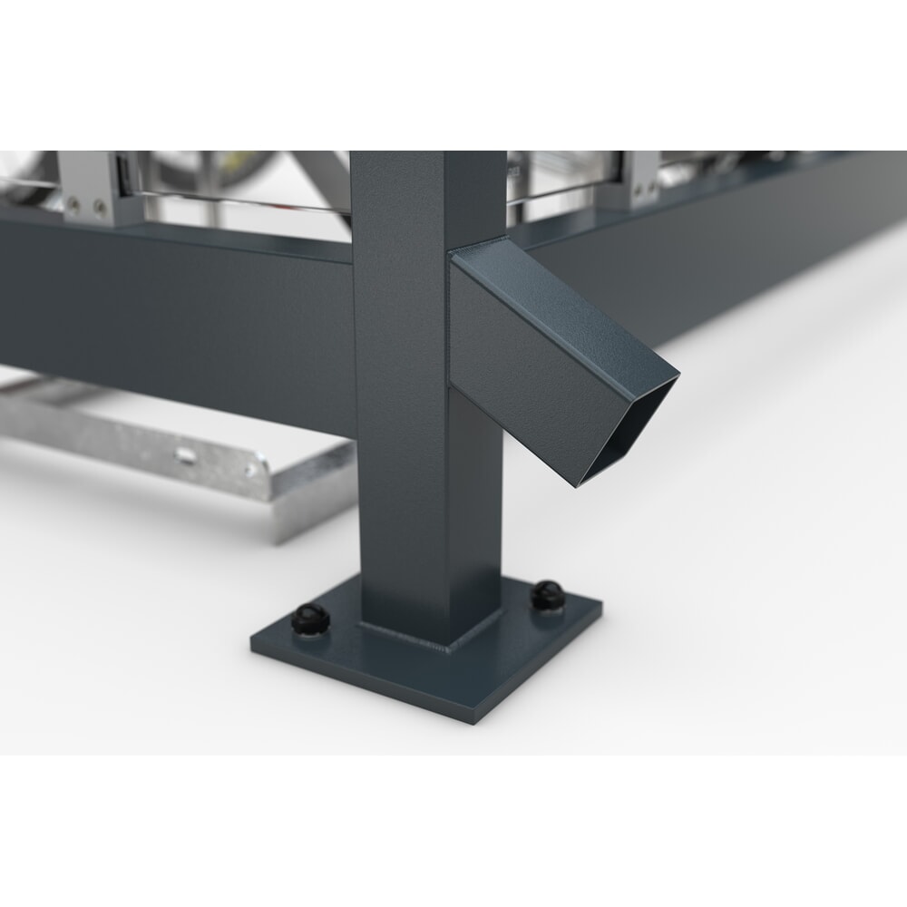 Productafbeelding nr. 10: wsm® fietsoverkapping Economy Köln, ESG-beglazing, fietsparksysteem 2502 XBF, bouwpakket, voor 4 fietsen, HxBxD 2440 mm x 3180 mm x 2165 mm