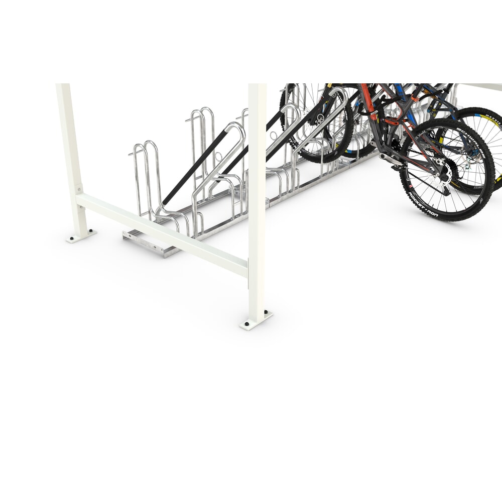 Productafbeelding nr. 11: wsm® fietsoverkapping Leipzig, plat dak met attiek, voor 8 fietsen