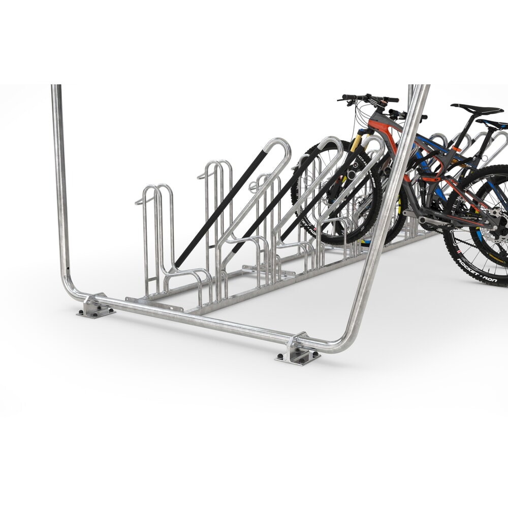 Productafbeelding nr. 6: wsm® fietsoverkapping Siegen, lessenaarsdak met trapeziumplaat, voor 8 fietsen