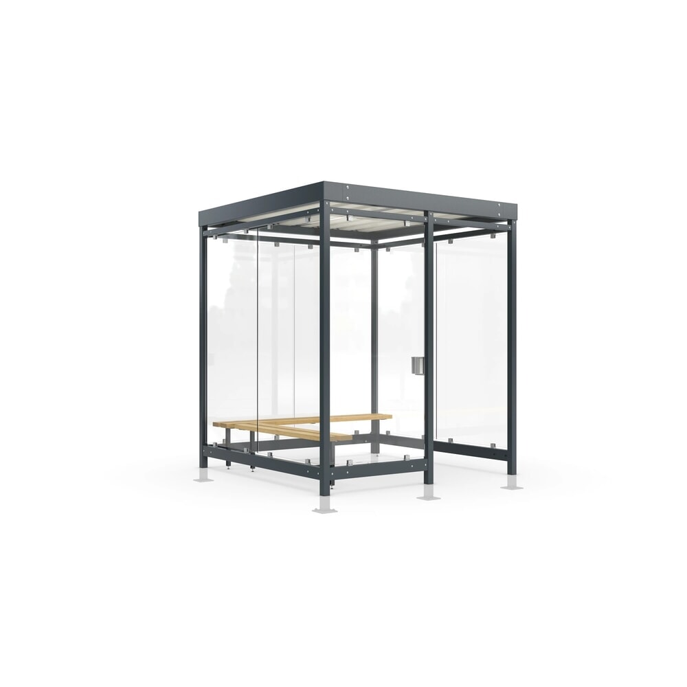 Productafbeelding nr. 1: wsm® rookoverkapping Professional Köln, ESG-beglazing, geïntegreerde verlichting, bouwpakket, HxBxD 2440 mm x 2165 mm x 2165 mm