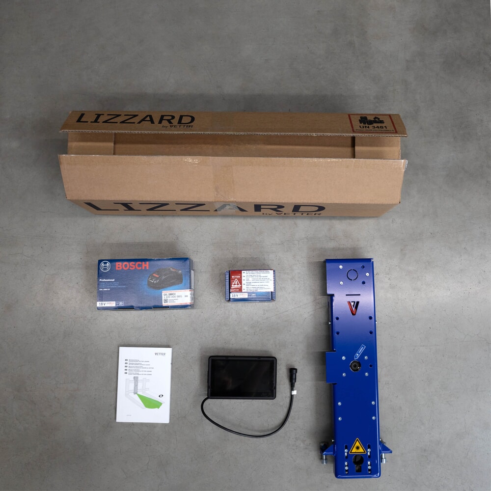 Productafbeelding nr. 2: VETTER® LIZZARD Premium, vorkengeleiding met laser en camera, ISO 2A