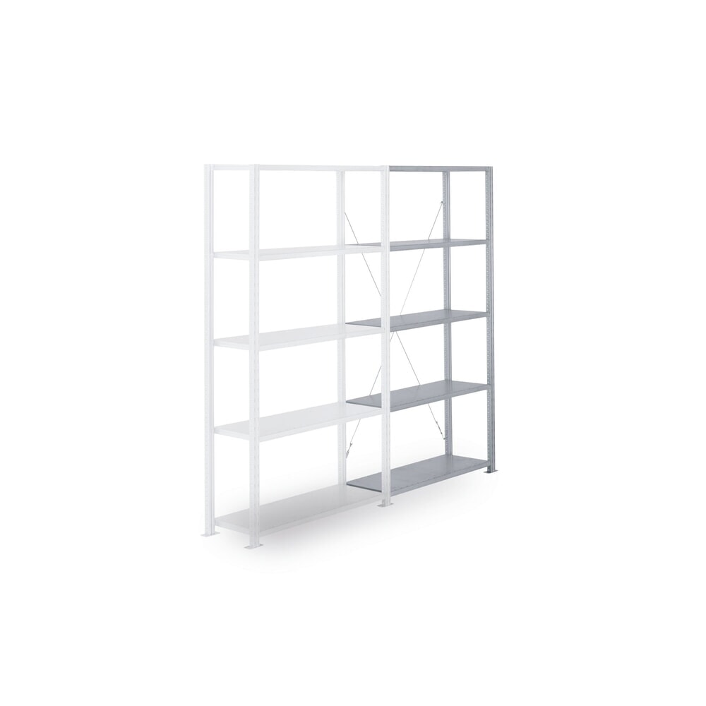 Product afbeelding: ManOrga Legbordstelling, AF, met staalpanelen als legborden, vaklast 270 kg, verzinkt, H x B x D 2.000 x 1.000 x 800 mm