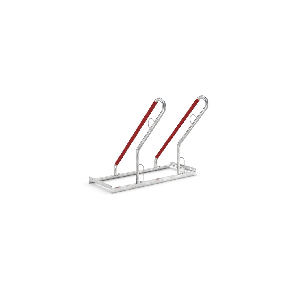 Product afbeelding: Fietsenrek wsm® 0500 XBF, voor keilboutbevestiging, thermisch verzinkt, 1-zijdige wielinzet, 2 plaatsen, wielafstand 500 mm