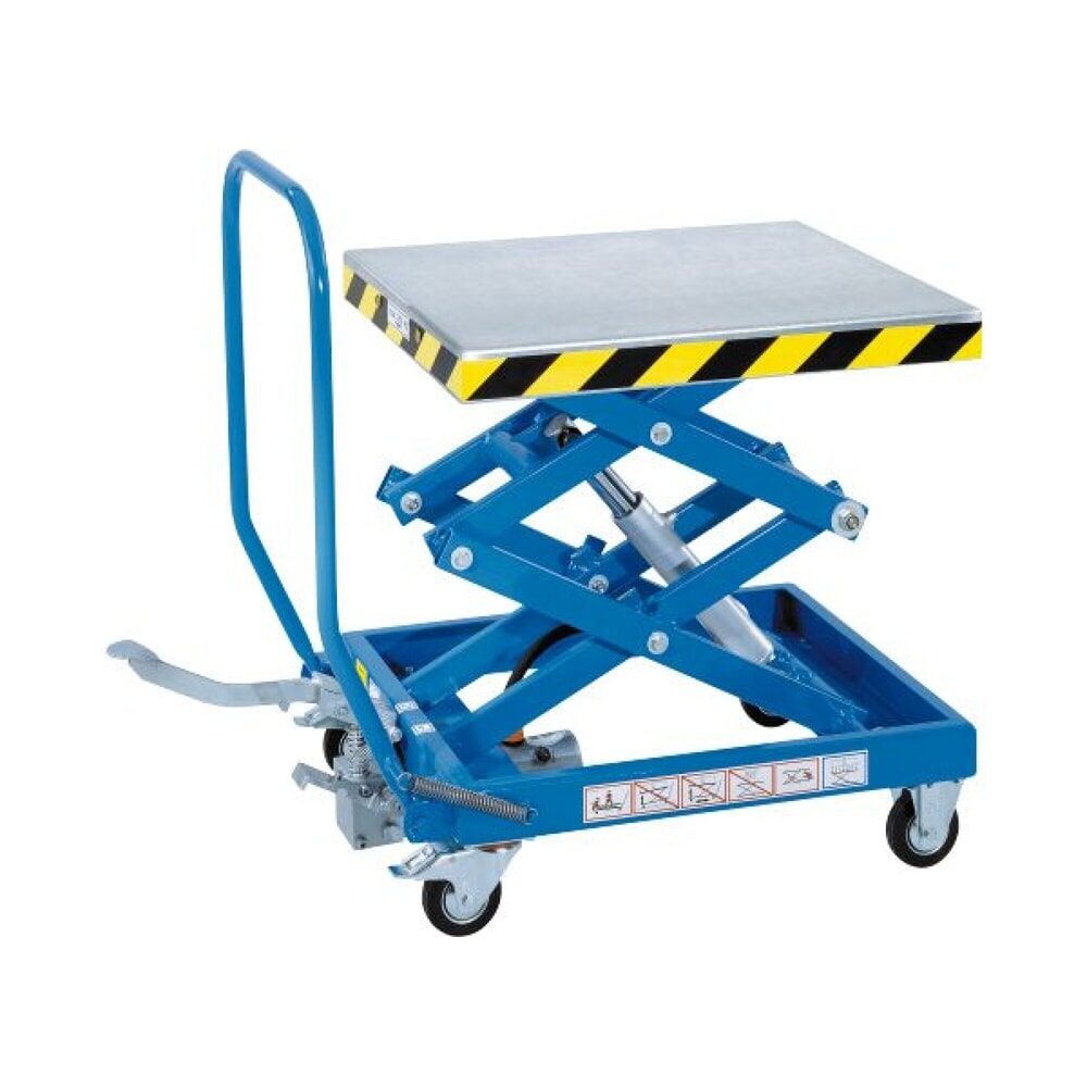 Product afbeelding: Verrijdbare heftafel met dubbele schaar, cap. 250 kg, afmetingen 700 x 600 mm