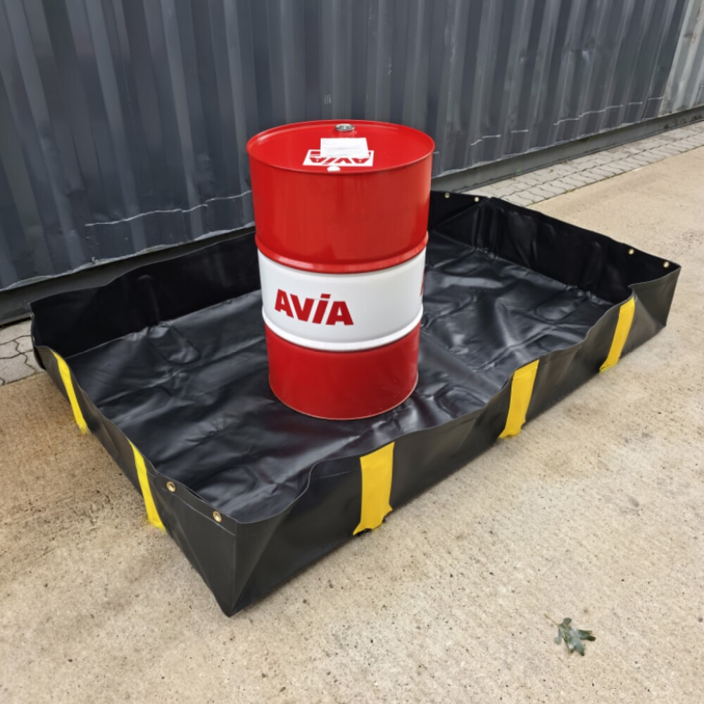 Product afbeelding: Steinbock® opvouwbare opvangbak Ultra van polyvinylchloride, hxbxd 305 x 6.100 x 6.100 mm, opvangvolume 11.318 l