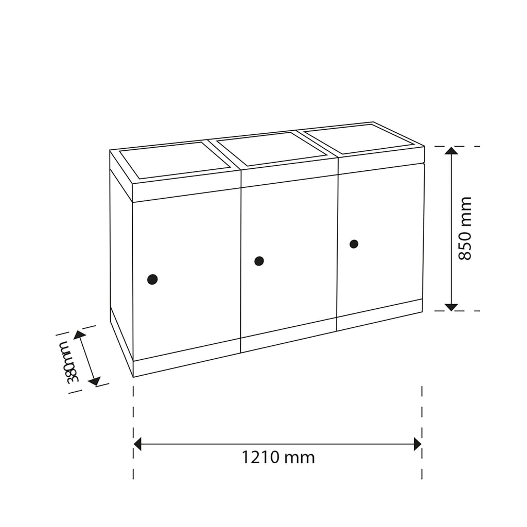 Afvalbak stumpf® Sixco 4 smart, lichtgrijs Productafbeelding nr. 5: Afvalbak stumpf® Sixco 4 smart, lichtgrijs