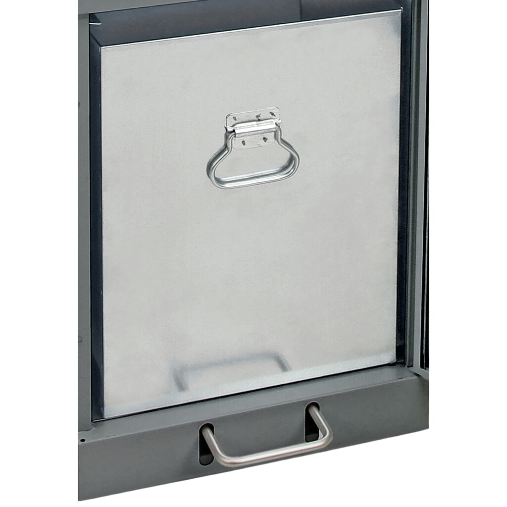 Productafbeelding nr. 2: Kringloopafvalbak stumpf® met voetpedaal, incl. binnenbak, plaatstaal, verzinkt, 45 liter, grijs aluminium