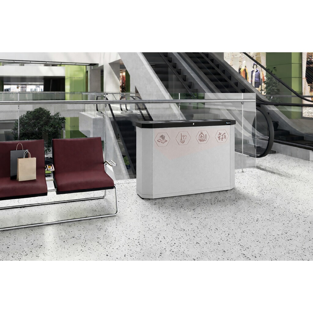 Productafbeelding nr. 4: Afvalbak stumpf® Sixco 4 swing, lichtgrijs