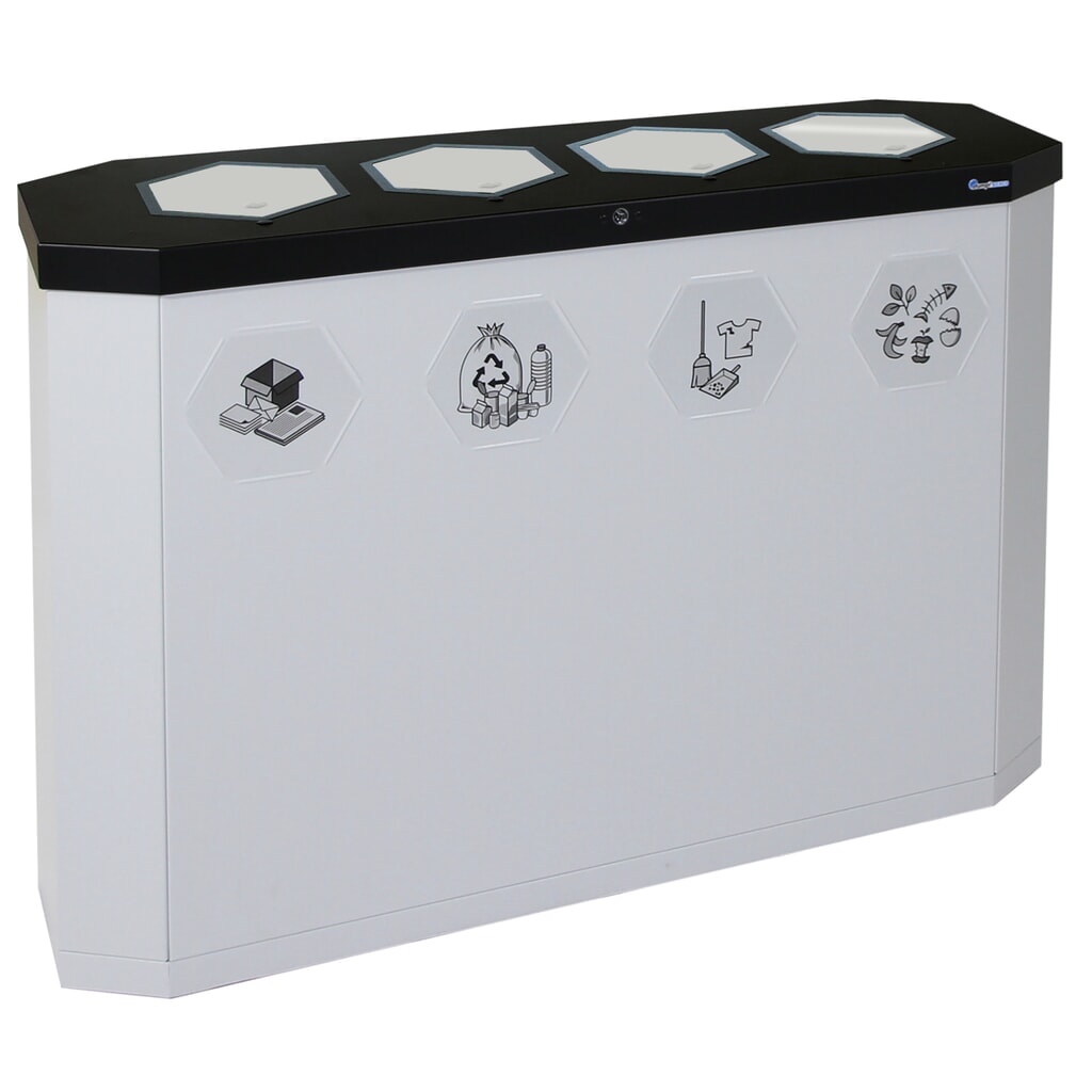 Afvalbak stumpf® Sixco 4 swing, lichtgrijs Productafbeelding nr. 6: Afvalbak stumpf® Sixco 4 swing, lichtgrijs