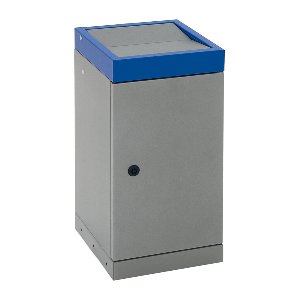 Kringloopafvalbak stumpf®, 1x 70 liter, deksel blauw Productafbeelding nr. 6: Kringloopafvalbak stumpf®, 1x 70 liter, deksel blauw