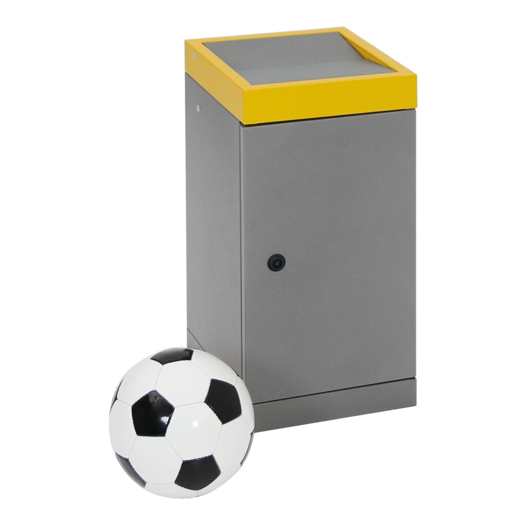 Kringloopafvalbak stumpf®, 1x 70 liter, deksel geel Productafbeelding nr. 5: Kringloopafvalbak stumpf®, 1x 70 liter, deksel geel
