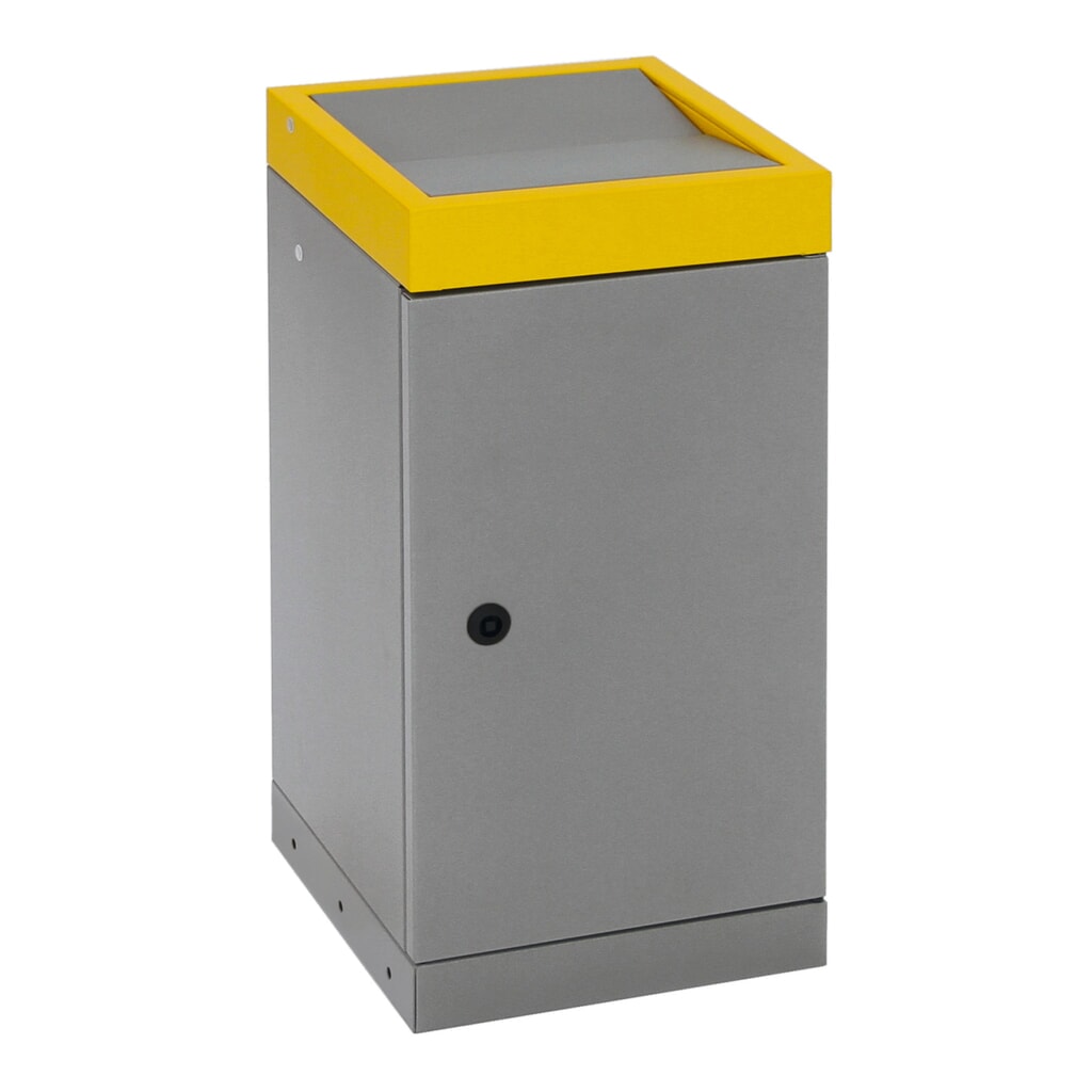 Kringloopafvalbak stumpf®, 1x 70 liter, deksel geel Productafbeelding nr. 6: Kringloopafvalbak stumpf®, 1x 70 liter, deksel geel