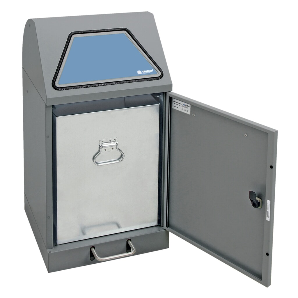 Productafbeelding nr. 11: Kringloopafvalbak stumpf® met voetpedaal, incl. binnenbak, plaatstaal, verzinkt, 45 liter, grijs aluminium