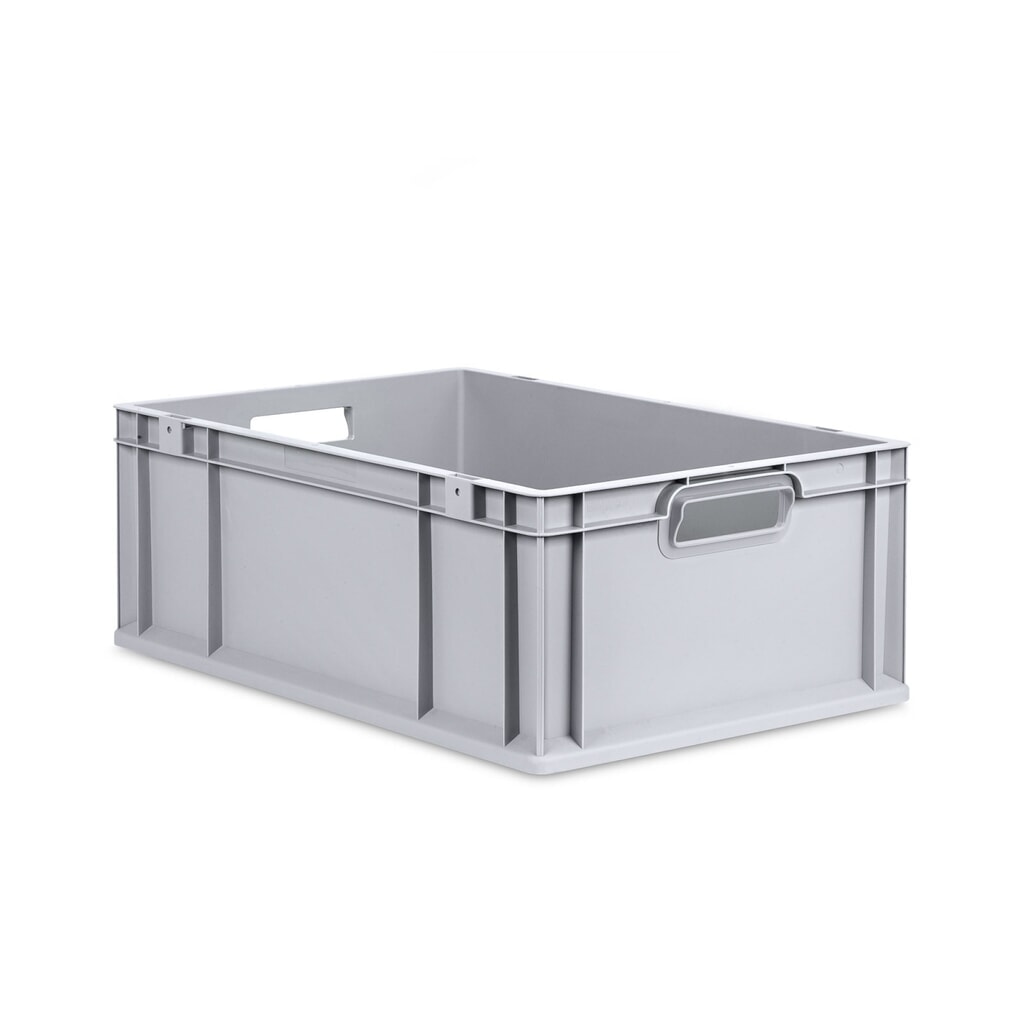 Product afbeelding: Allit Eurobox, met grijze handgrepen hxbxd 220 x 600 x 400 mm, 44 liter, 4 stuks/VE