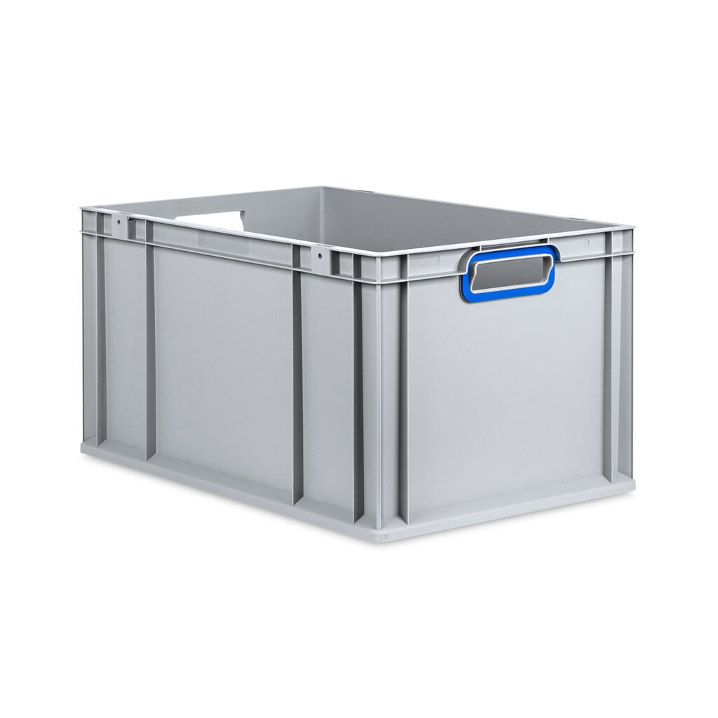 Product afbeelding: Allit Eurobox, met blauwe handgrepen, hxbxd 320 x 600 x 400 mm, 65 liter