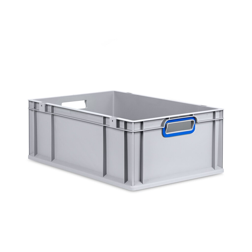Allit Eurobox, met blauwe handgrepen, hxbxd 220 x 600 x 400 mm, 44 liter Product afbeelding: Allit Eurobox, met blauwe handgrepen, hxbxd 220 x 600 x 400 mm, 44 liter