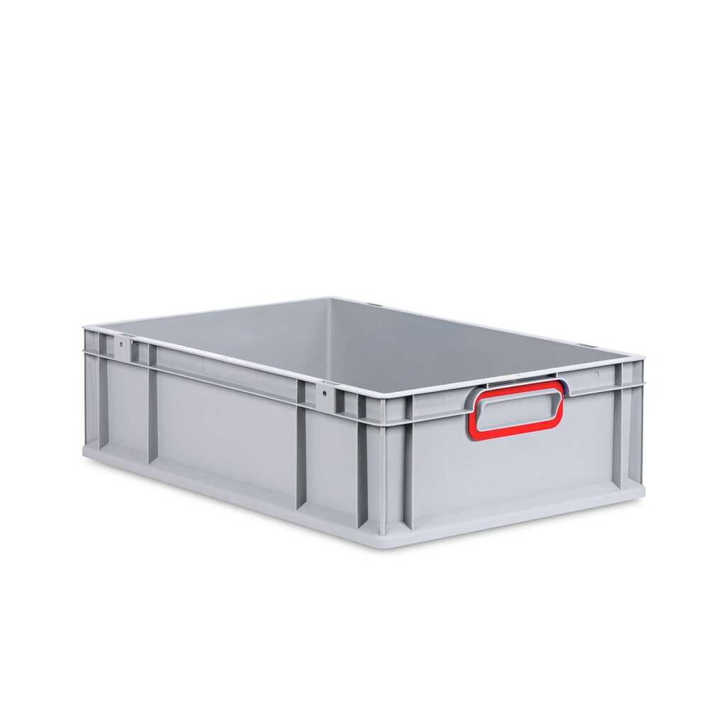 Product afbeelding: Allit Eurobox, met rode verzonken handgrepen, hxbxd 170 x 600 x 400 mm, 34 liter