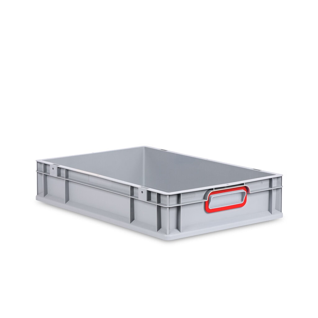 Allit Eurobox, met rode verzonken handgrepen, hxbxd 120 x 600 x 400 mm, 23 liter Product afbeelding: Allit Eurobox, met rode verzonken handgrepen, hxbxd 120 x 600 x 400 mm, 23 liter