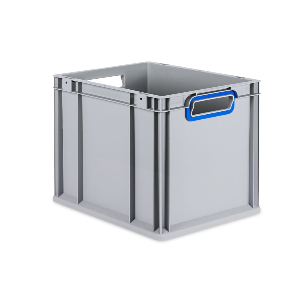 Product afbeelding: Allit Eurobox, met blauwe handgrepen, hxbxd 320 x 400 x 300 mm, 30 liter