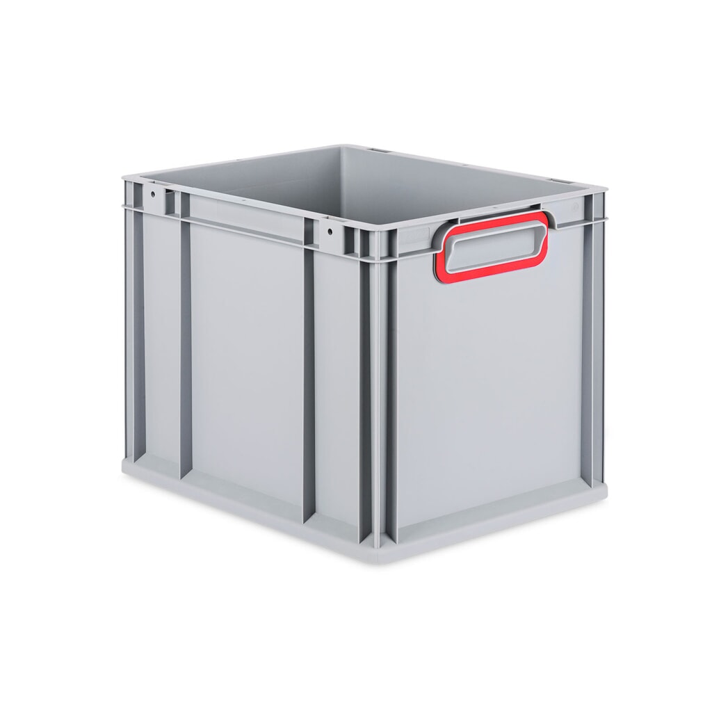 Product afbeelding: Allit Eurobox, met rode verzonken handgrepen, hxbxd 320 x 400 x 300 mm, 30 liter