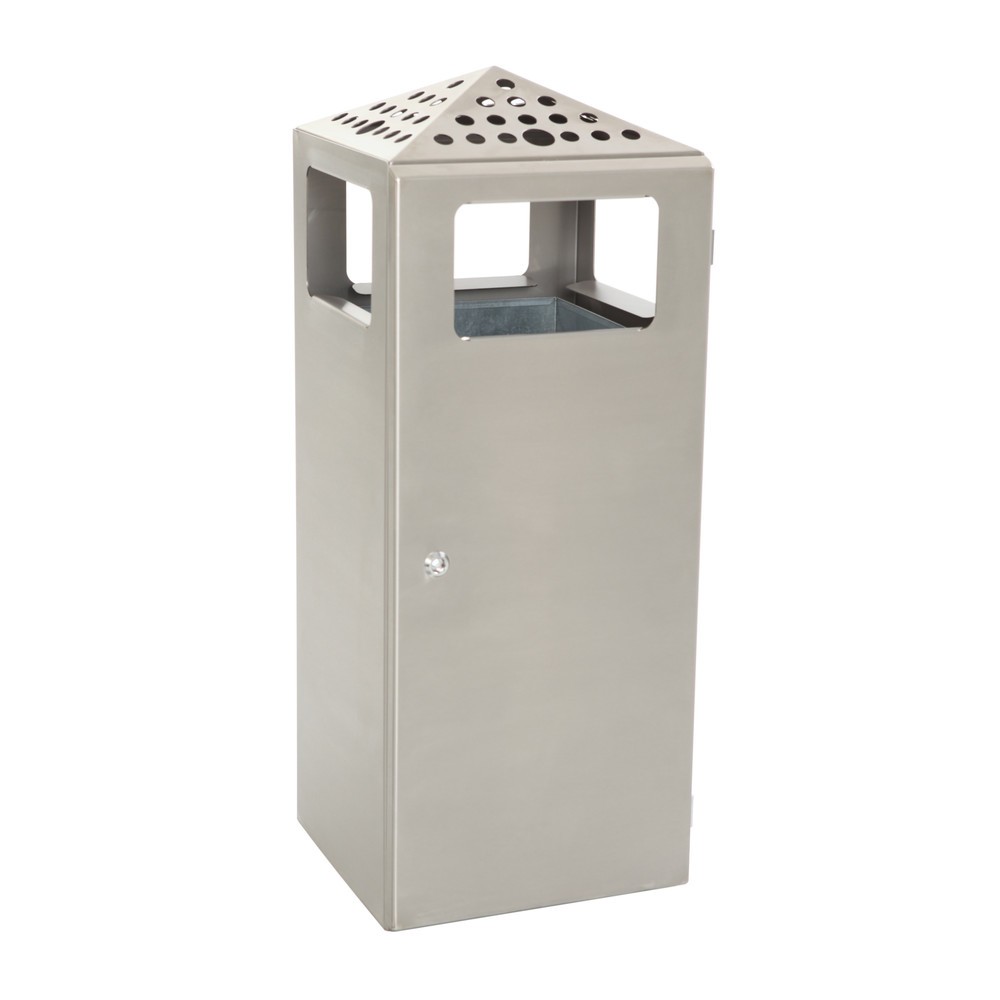 Productafbeelding nr. 3: As-/afvalbakcombinatie Pyramide, vierkant, roestvrijstalen bak, 70 liter