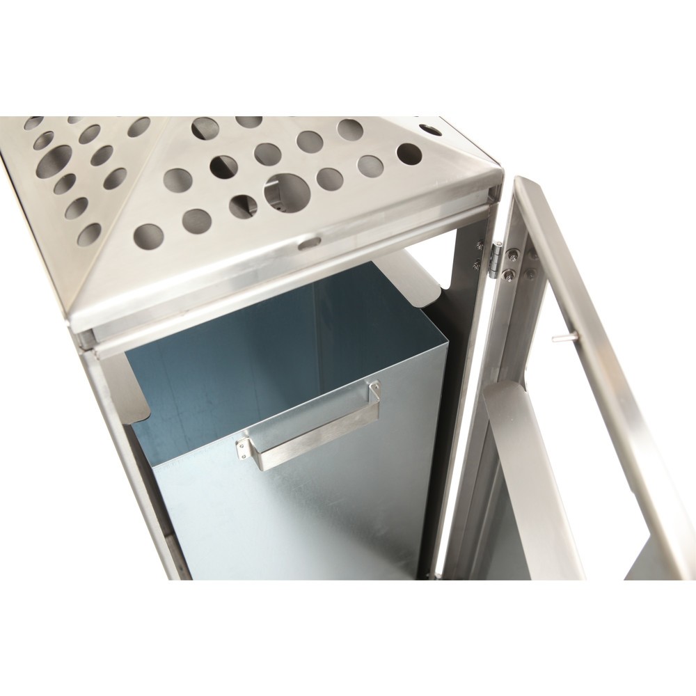 Productafbeelding nr. 8: As-/afvalbakcombinatie Pyramide, vierkant, roestvrijstalen bak, 70 liter