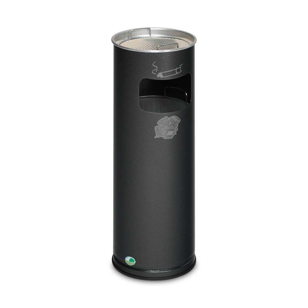 Product afbeelding: As-/afvalbakcombinatie VAR®, staand model, 16,7 liter, antiek zilver