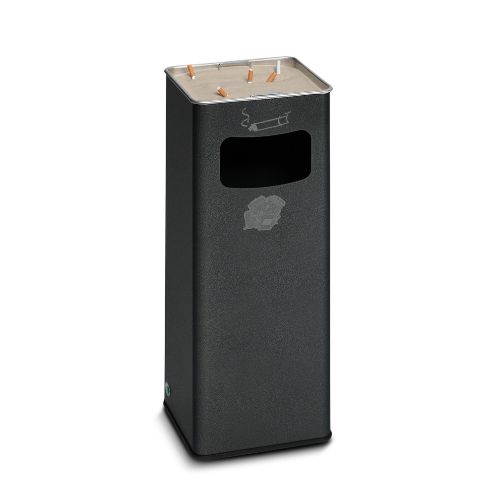 Product afbeelding: As-/afvalbakcombinatie VAR®, staand model, 31,7 liter, antiek zilver