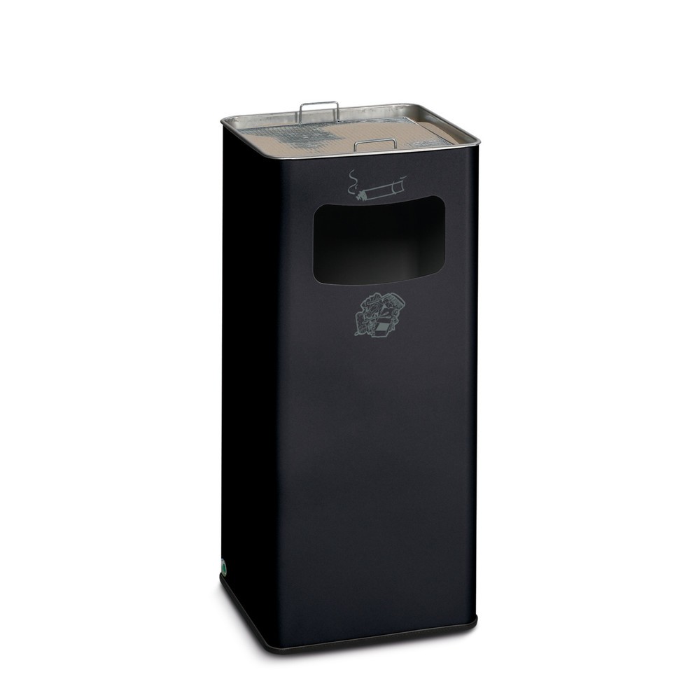 Product afbeelding: As-/afvalbakcombinatie VAR®, staand model, 31,7 liter, zwartgrijs