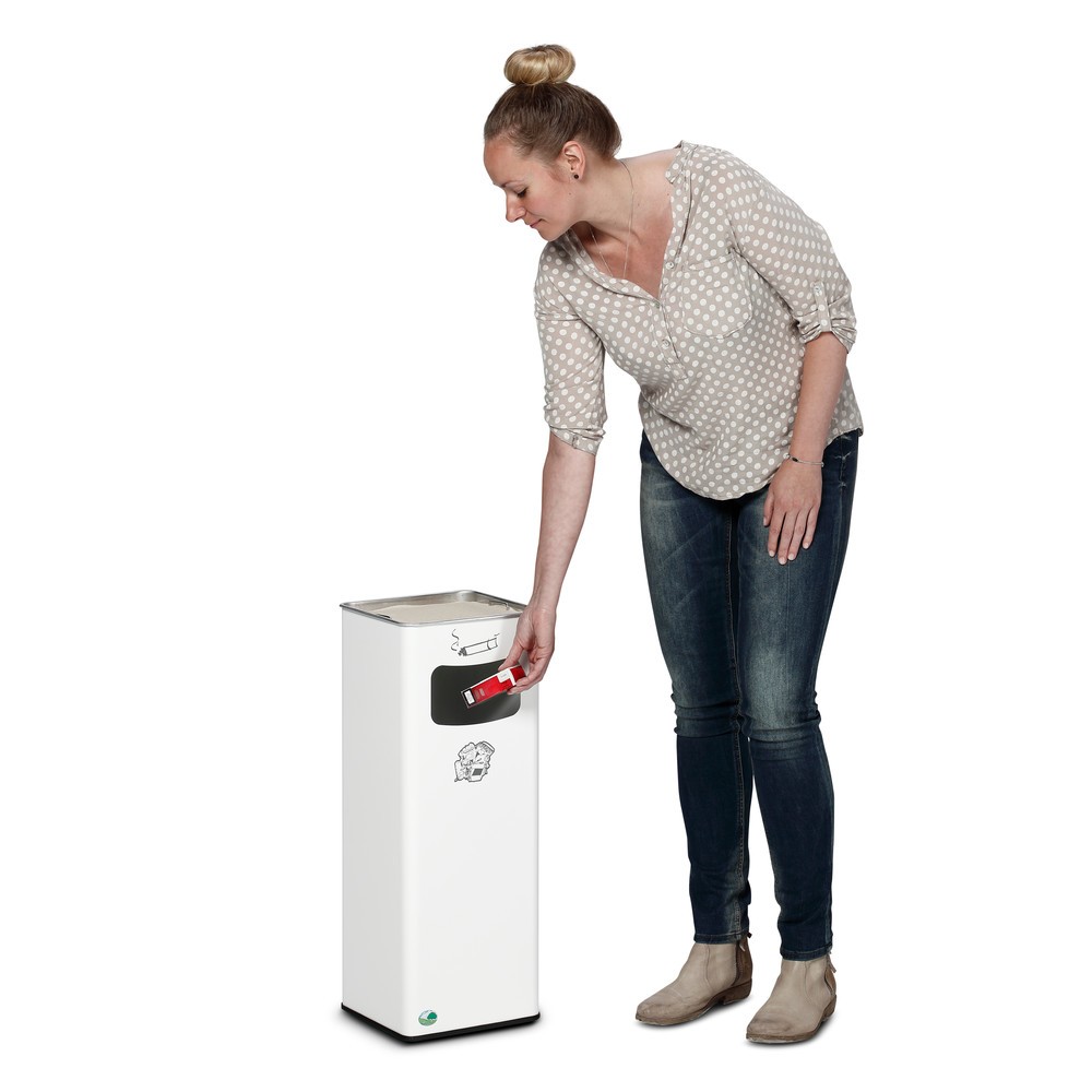 Productafbeelding nr. 2: As-/afvalbakcombinatie VAR®, staand model, 31,7 liter, verkeerswit
