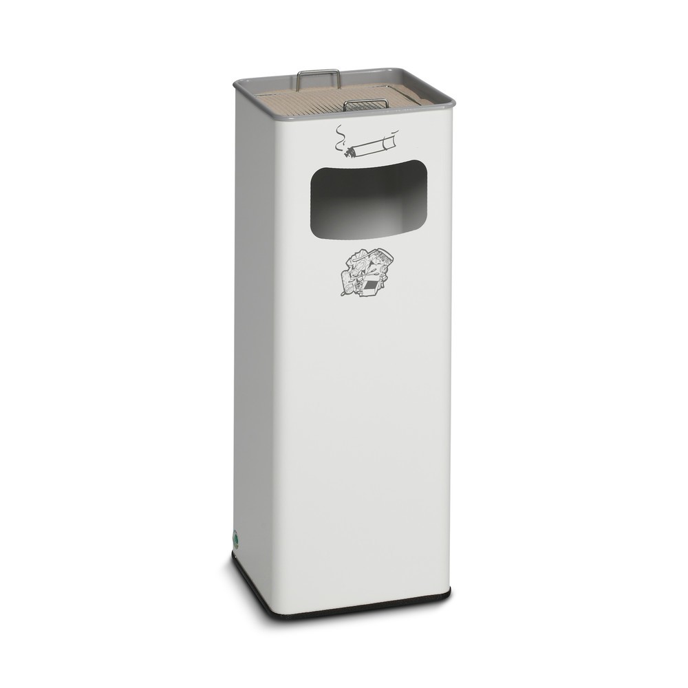 Product afbeelding: As-/afvalbakcombinatie VAR®, staand model, 31,7 liter, verkeerswit