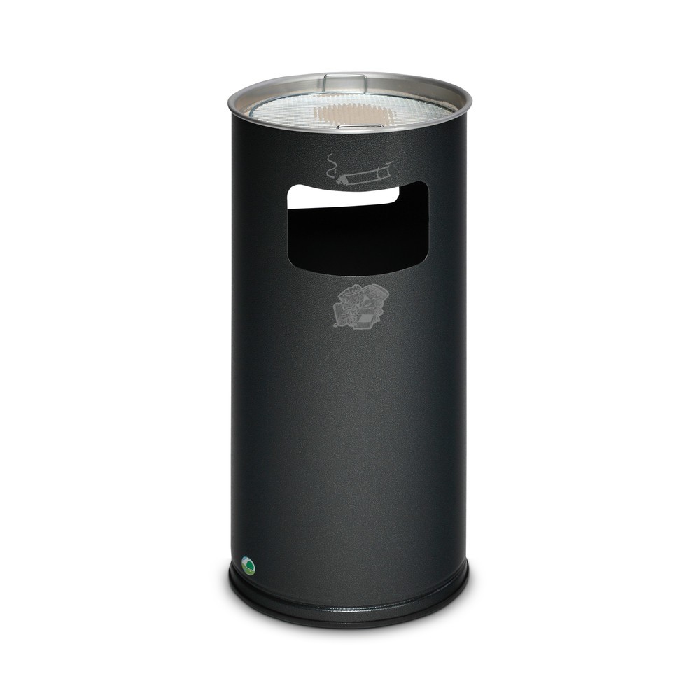 Product afbeelding: As-/afvalbakcombinatie VAR®, staand model, 37,4 liter, antiek zilver