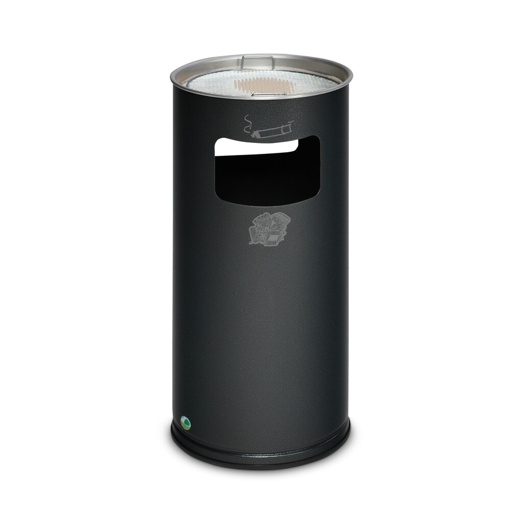 As-/afvalbakcombinatie VAR®, staand model, 37,4 liter, antiek zilver Product afbeelding: As-/afvalbakcombinatie VAR®, staand model, 37,4 liter, antiek zilver