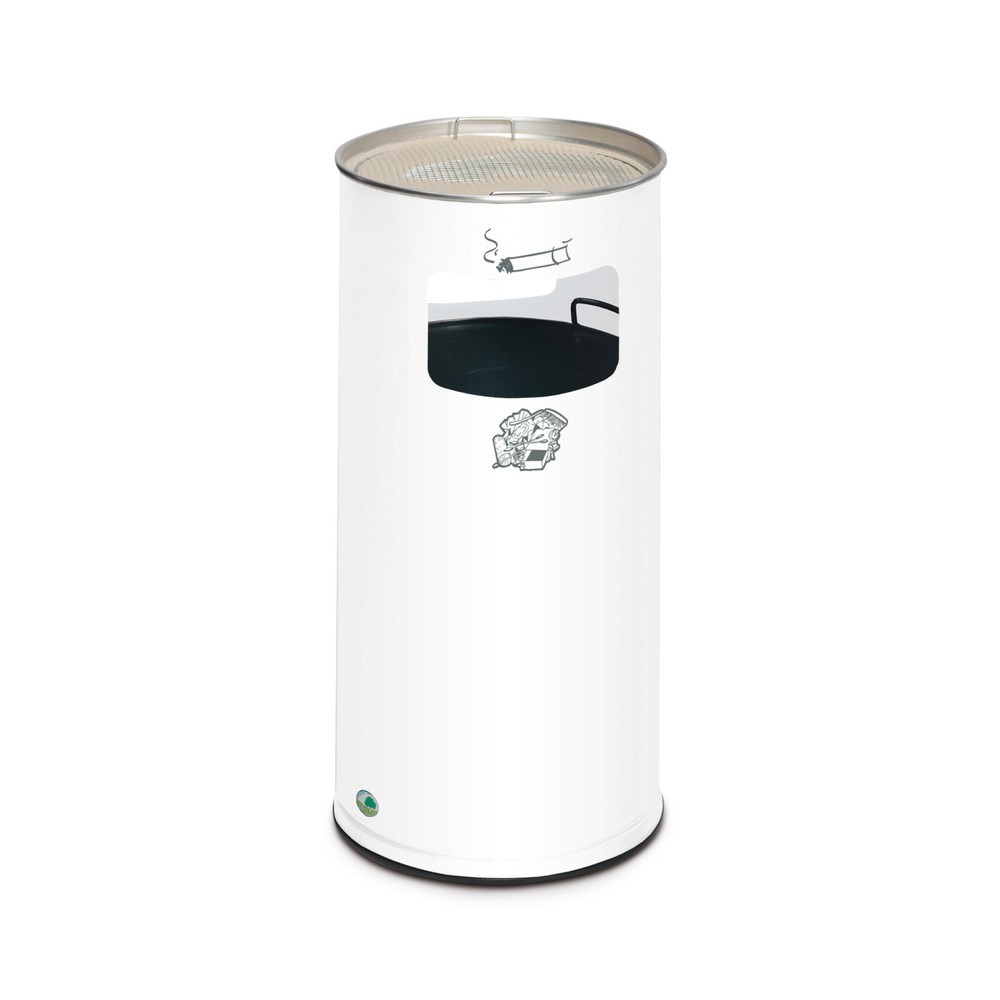 Product afbeelding: As-/afvalbakcombinatie VAR®, staand model, 37,4 liter, verkeerswit