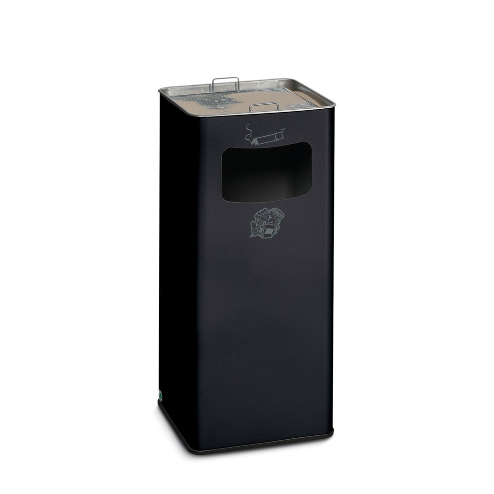 Product afbeelding: As-/afvalbakcombinatie VAR®, staand model, 53,4 liter, zwartgrijs