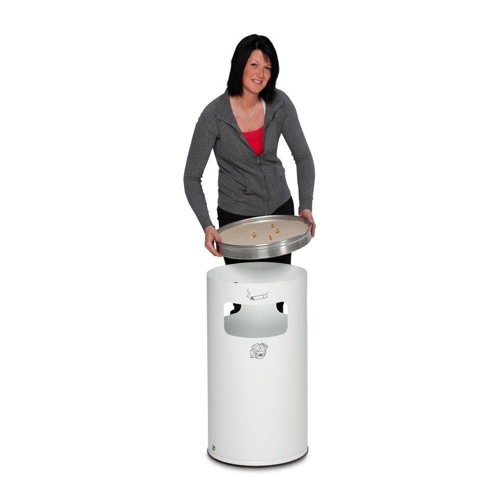 Productafbeelding nr. 2: As-/afvalbakcombinatie VAR®, staand model, 69,2 liter, verkeerswit