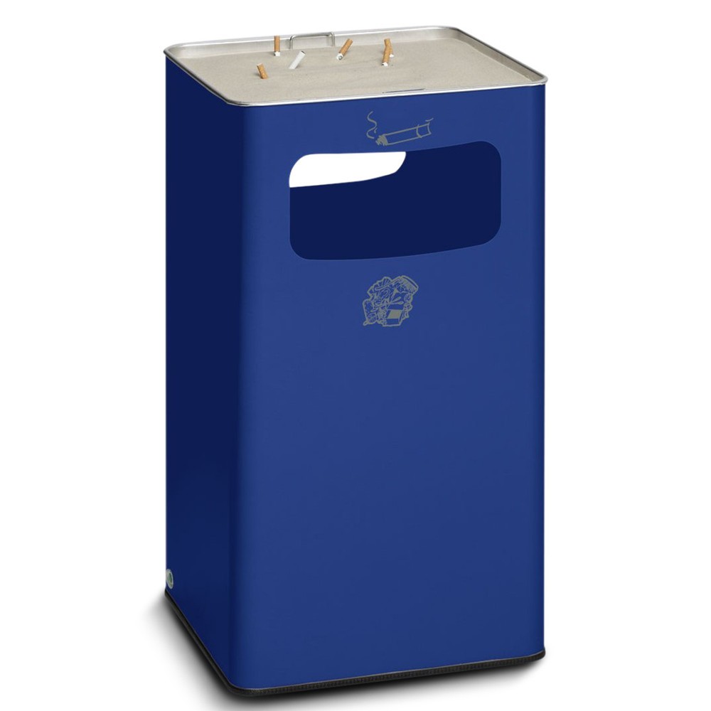 Product afbeelding: As-/afvalbakcombinatie VAR®, staand model, 96,1 liter, cyaanblauw